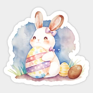 Easter Egg Bunny Sticker